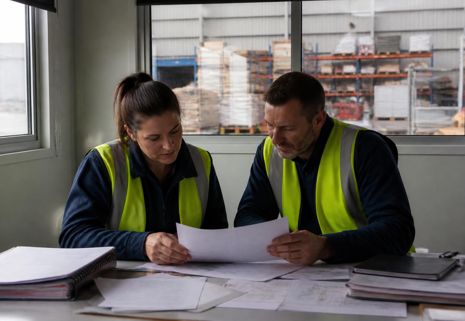 WHS documentation being reviewed against site records